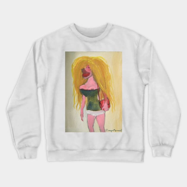 The blonde girl, people from the neighborhood Crewneck Sweatshirt by diegomanuel